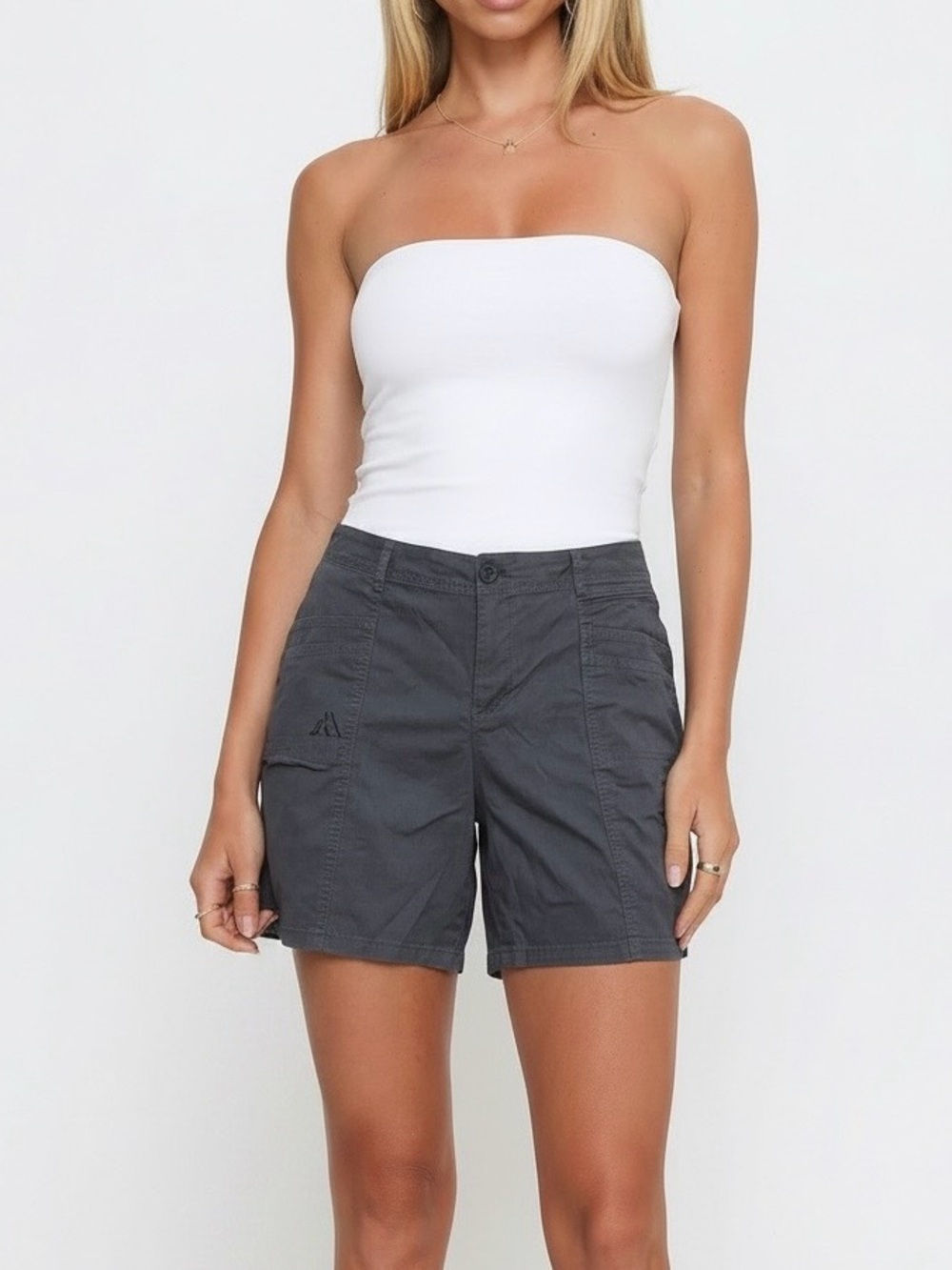 Eddie Bauer Dark Gray Cargo Bermuda Shorts